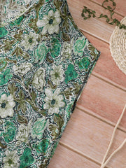  Floral Print Tank Dress V Neck Sleeveless Casual with Pockets