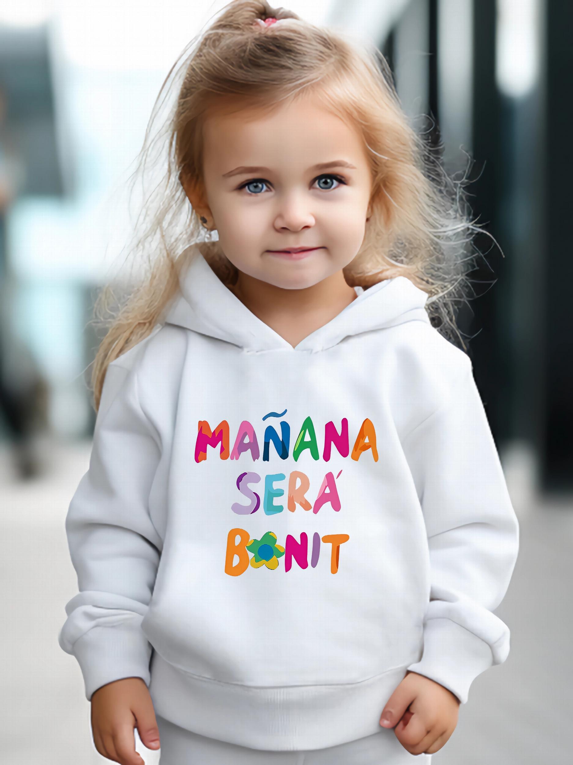 Kid's Letters Print Long Sleeve Hoodie & Pants Set Sporty Clothes