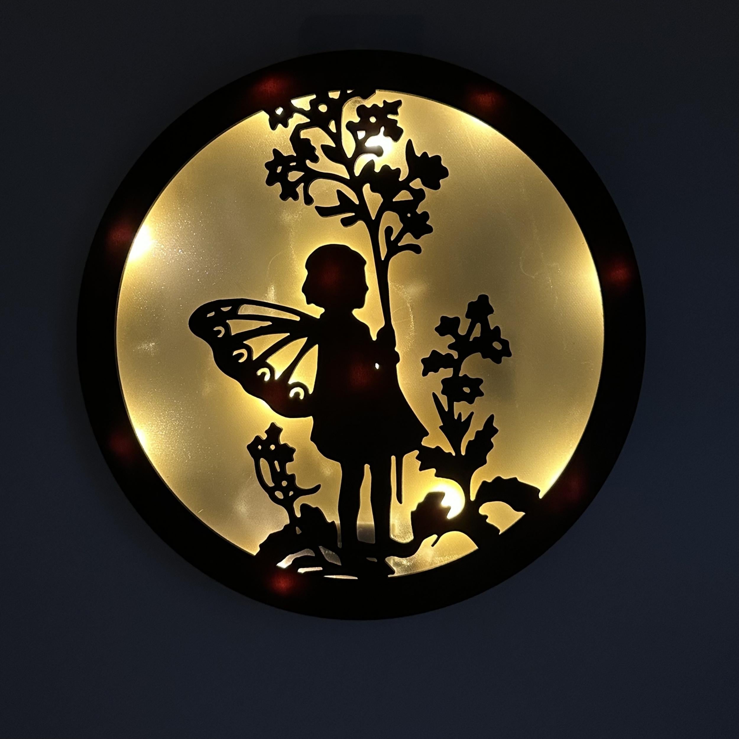 Children's Room LED Wall Clock Creative Lamp Retro Wooden Sign Hanging Lamp