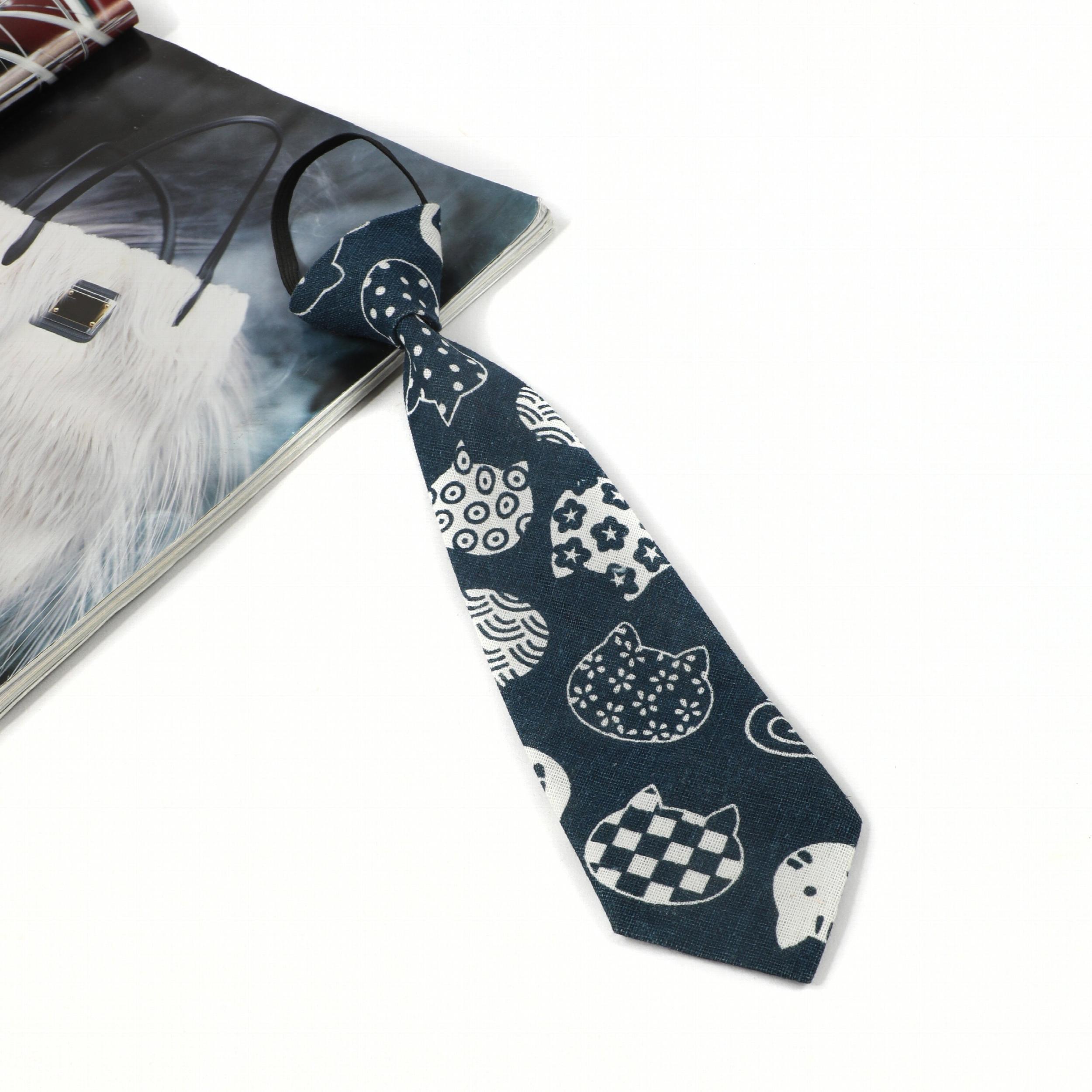 Kids College Style Cartoon Animals Tie - Boys & Girls Students