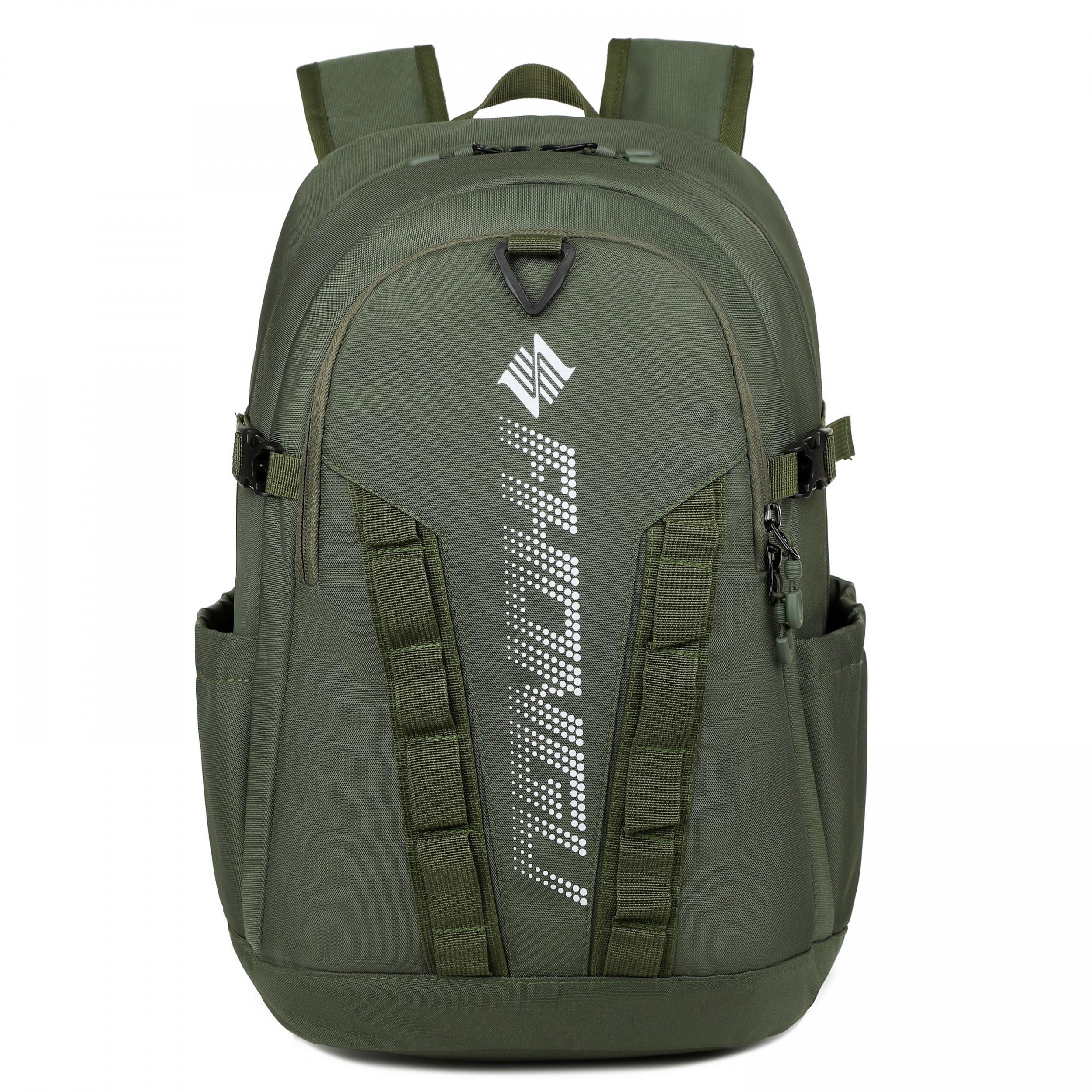 Casual Letter Print Zipper Backpack Large Capacity Travel Storage Rucksack