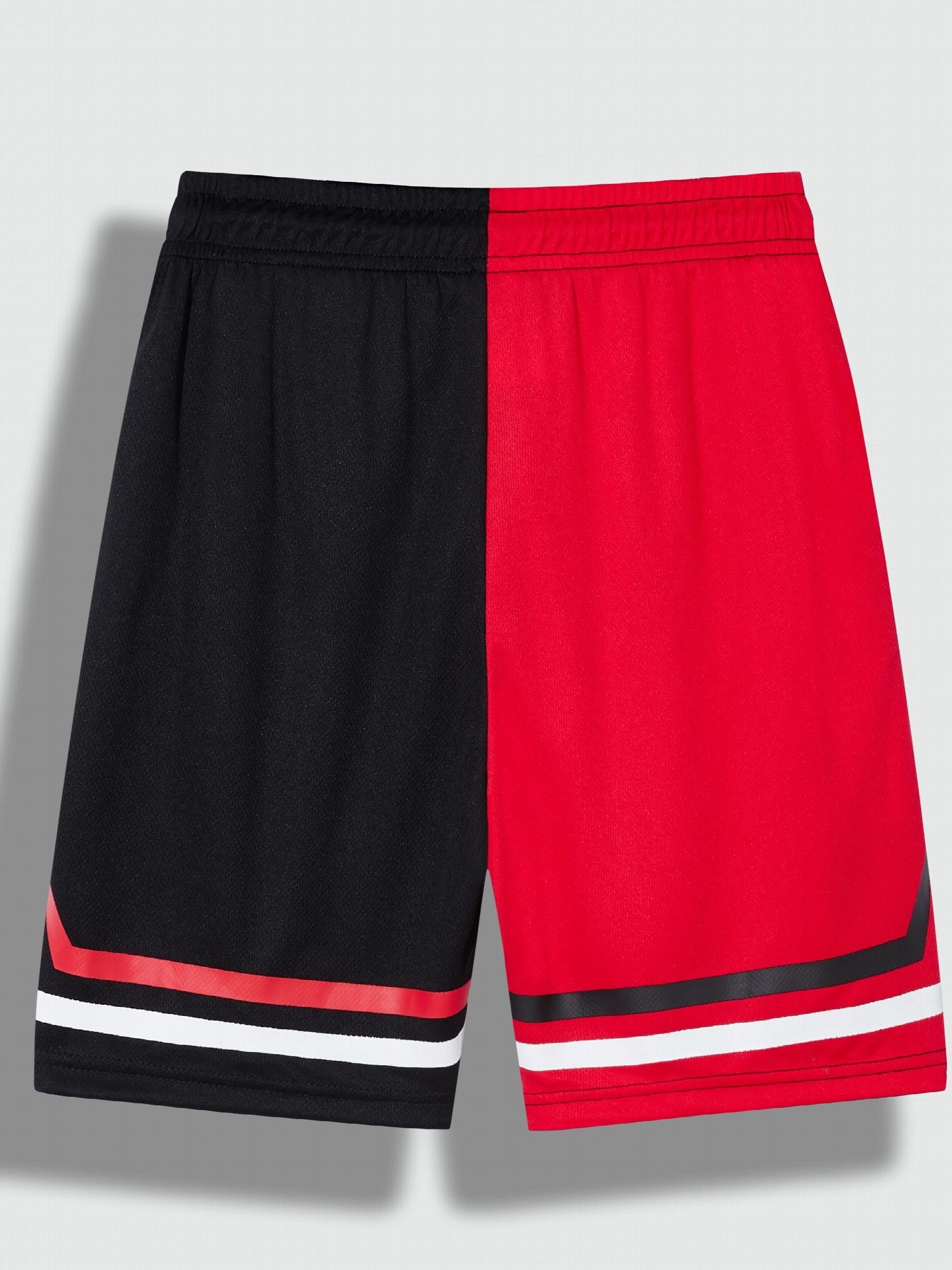 Boys Block Letter Print Gym Workout Shorts Quick Dry Lightweight