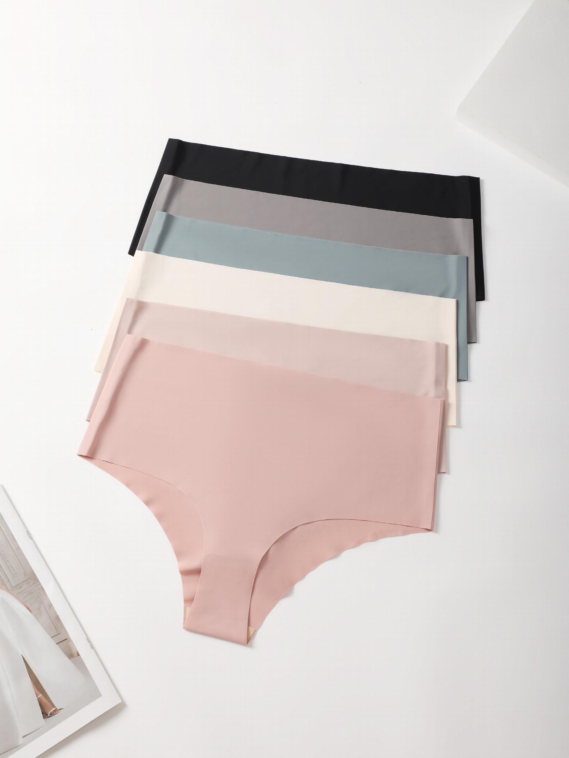 6 Pack Plus Size Panties Set Women's Seamless Briefs