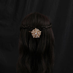 Rhinestone Flower Hair Barrette Clips Sparkly Hair Barrettes For Women