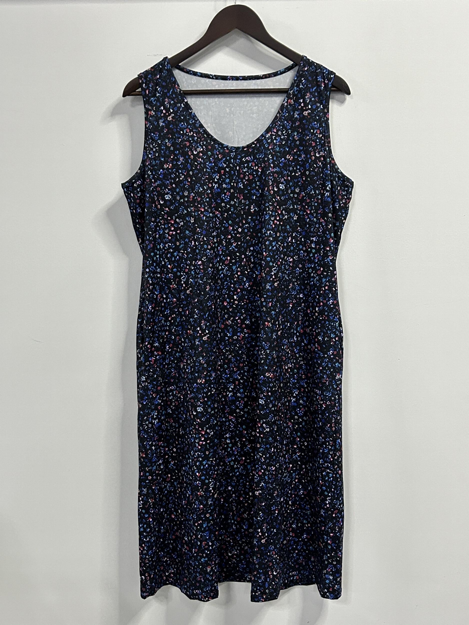  Casual Dress Women's Allover Print Tank Dress With Pockets