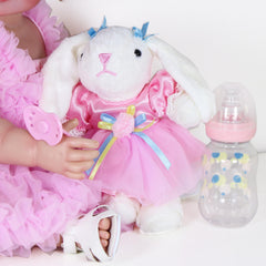 55" Doll 3D Painted Skin Soft Full Vinyl Rooted Hair Plush Bunny Gift