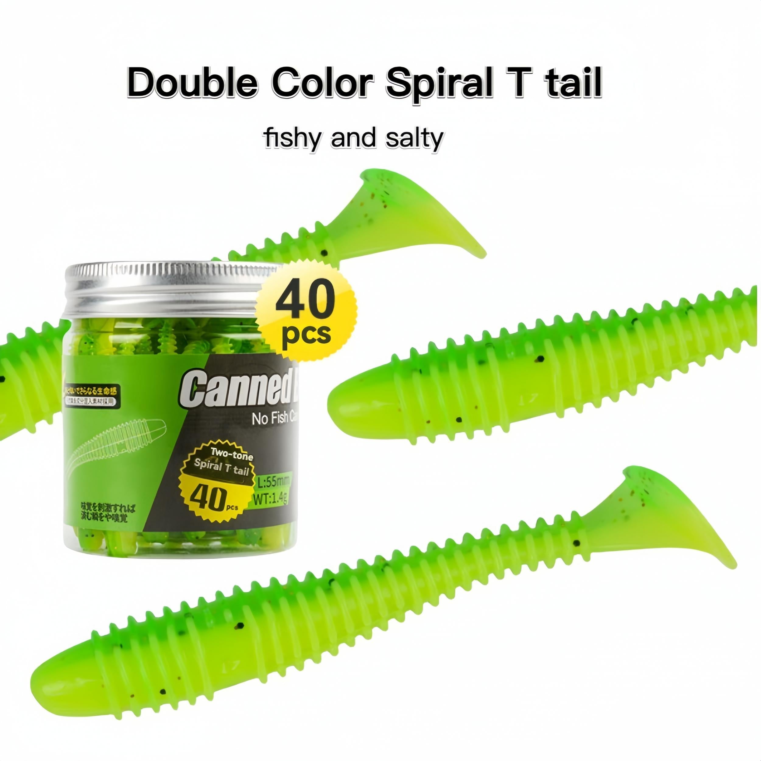 Spiral T Tail Lure Soft Fishing Bait Minnow Soft Bait Soft Bug