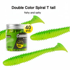 Spiral T Tail Lure Soft Fishing Bait Minnow Soft Bait Soft Bug