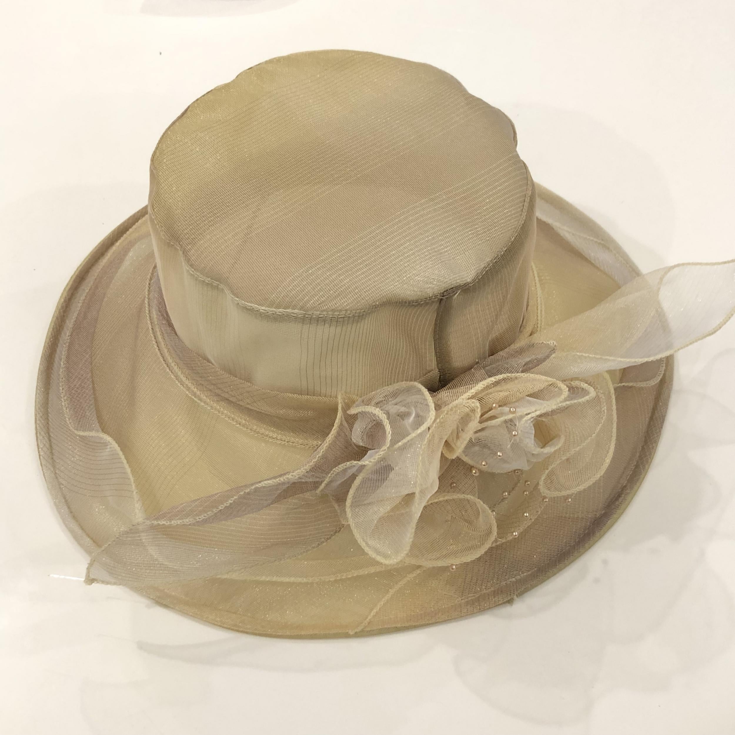 Gradient Organza Derby Hat Bucket Hats Travel Beach Hat Women