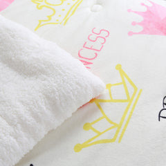 Kids Winter Crown Digital Printing Quilt Cover Set - 2pcs