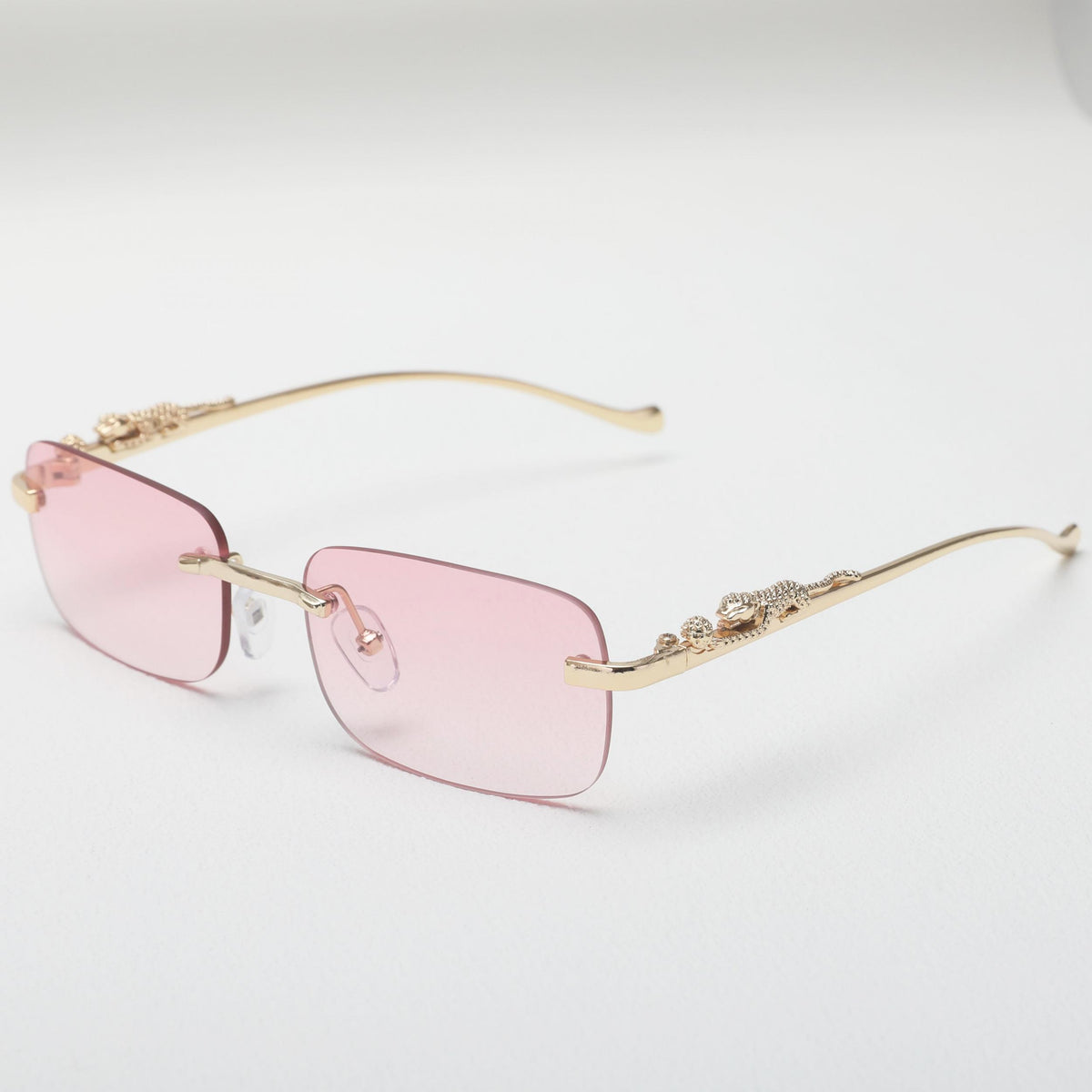 Square Rimless Glasses Women Sunglasses