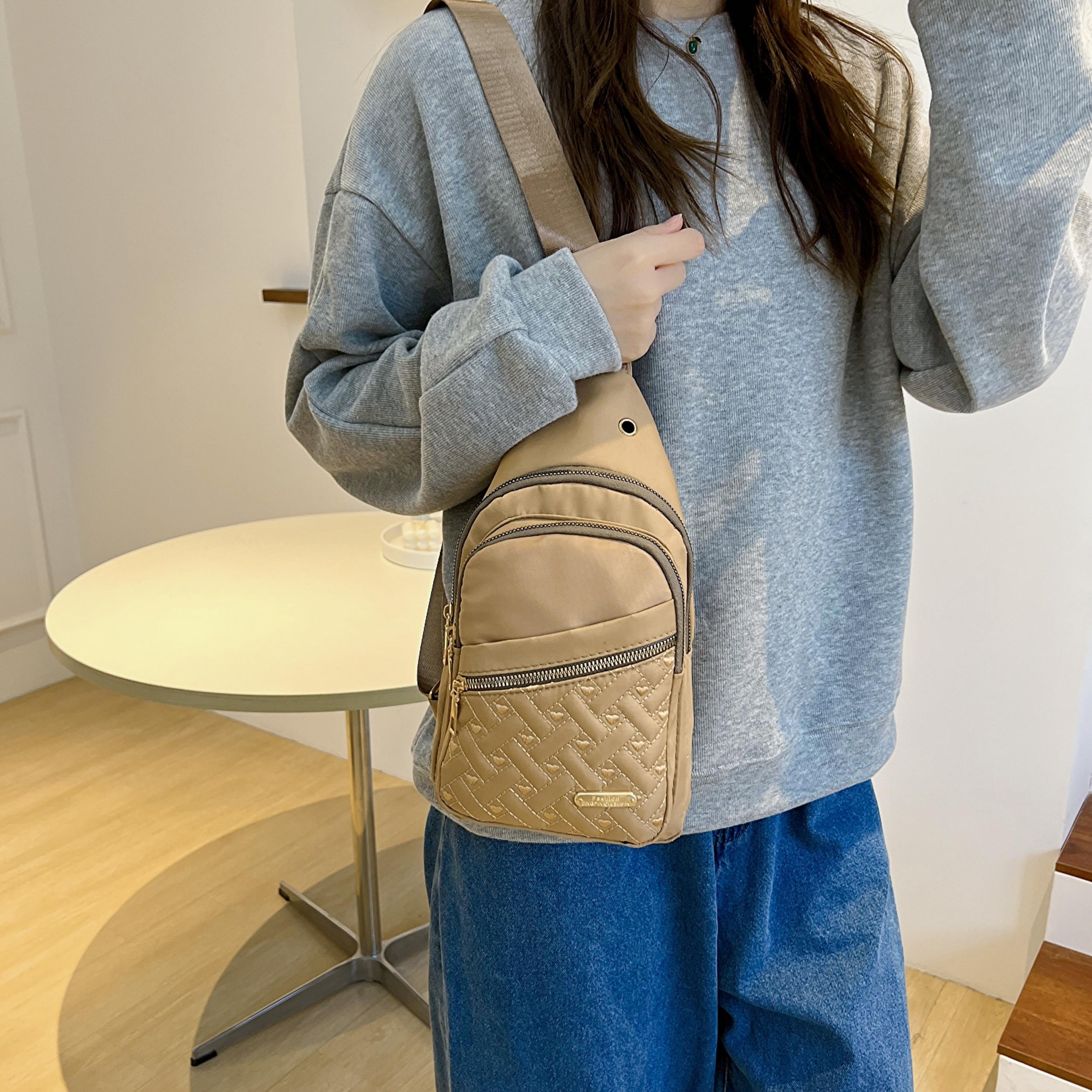 Argyle Chest Bag Women's Large Capacity Crossbody Bag
