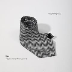 Men's Striped Jacquard Necktie Business Wedding Party Gift