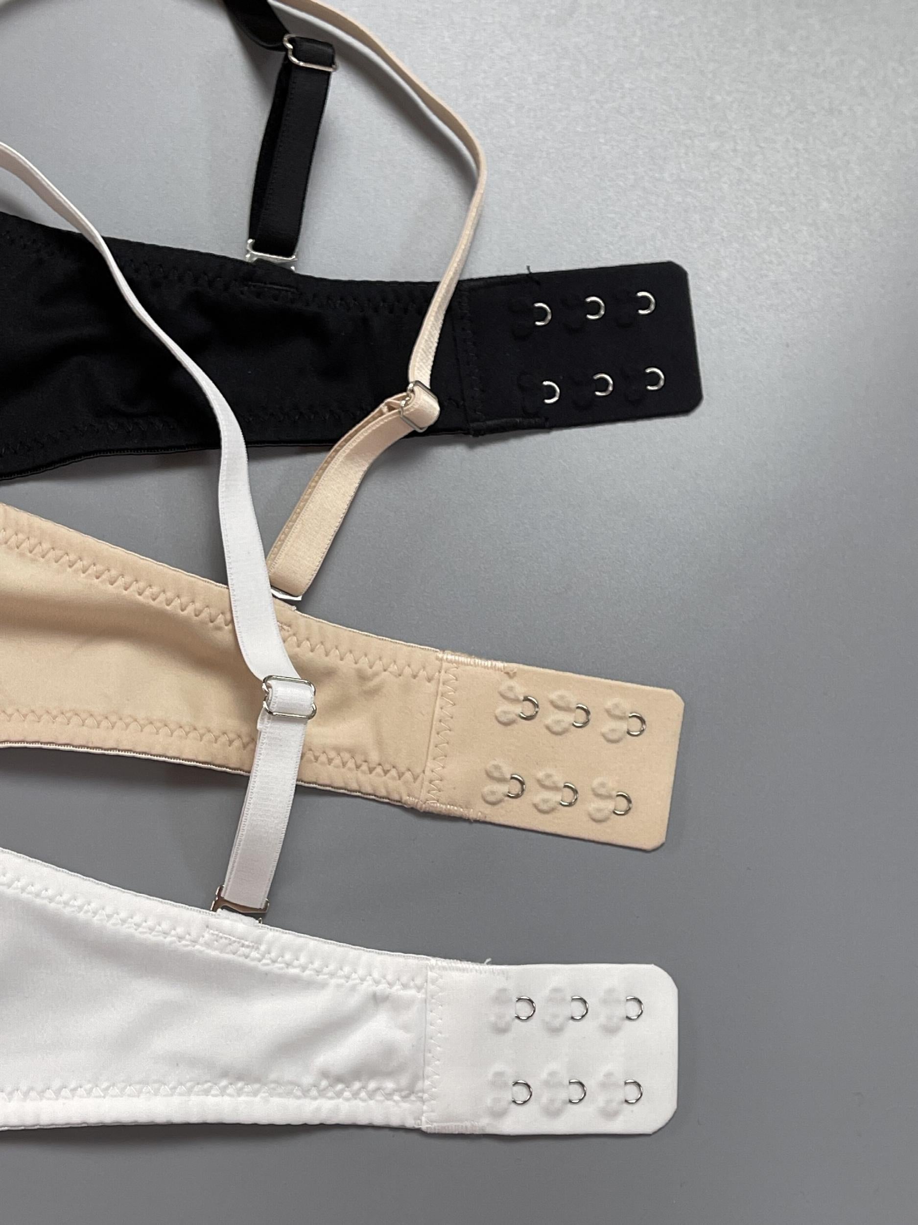 3pcs Solid Push Up Bras Comfy & Breathable Women's Lingerie