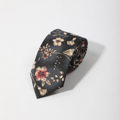 Men's Floral Print Necktie for Wedding Party Business