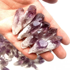 5pcs Natural Amethyst Raw Stone Crystal Rough Points Bulk Gemstone Reiki Healing