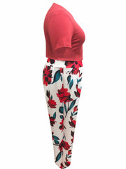  Boho Crop Top & Skirt Set