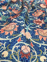  Jacobean Print Button V Neck Tank Top