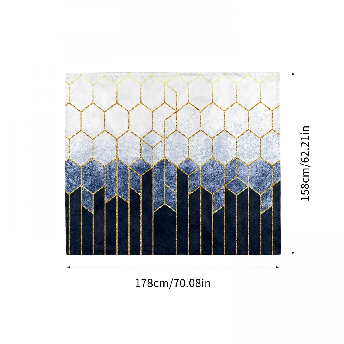 Golden Geometric Plaid Outdoor Picnic Mat Lightweight Waterproof