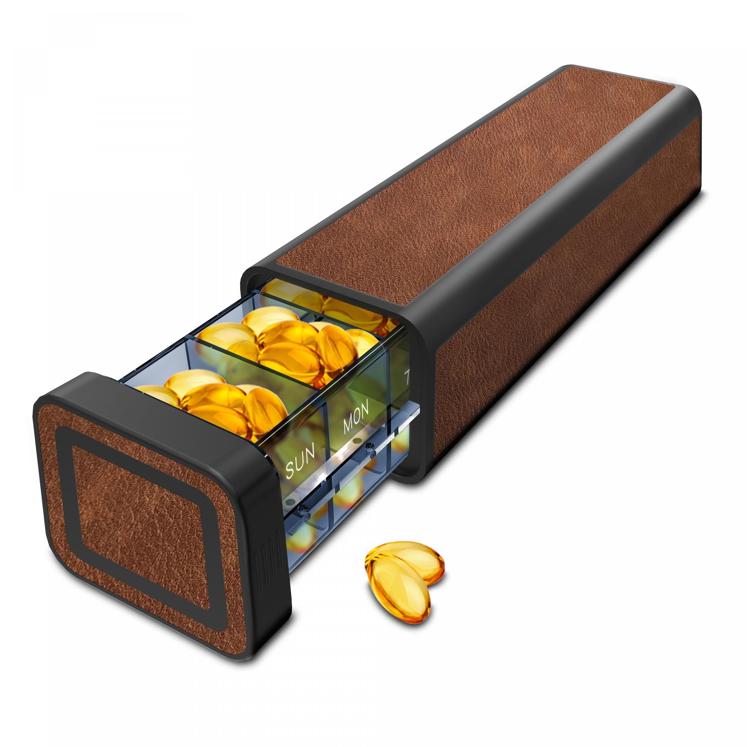 7-Week Pill Box with Large Capacity, Easy Dosage Control