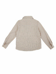 Kids Plaid Shirt Long Sleeve Collared Casual Top Boys Summer