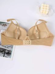 Glossy Thick Cup Bras & Bow T Shirt Bra Lingerie