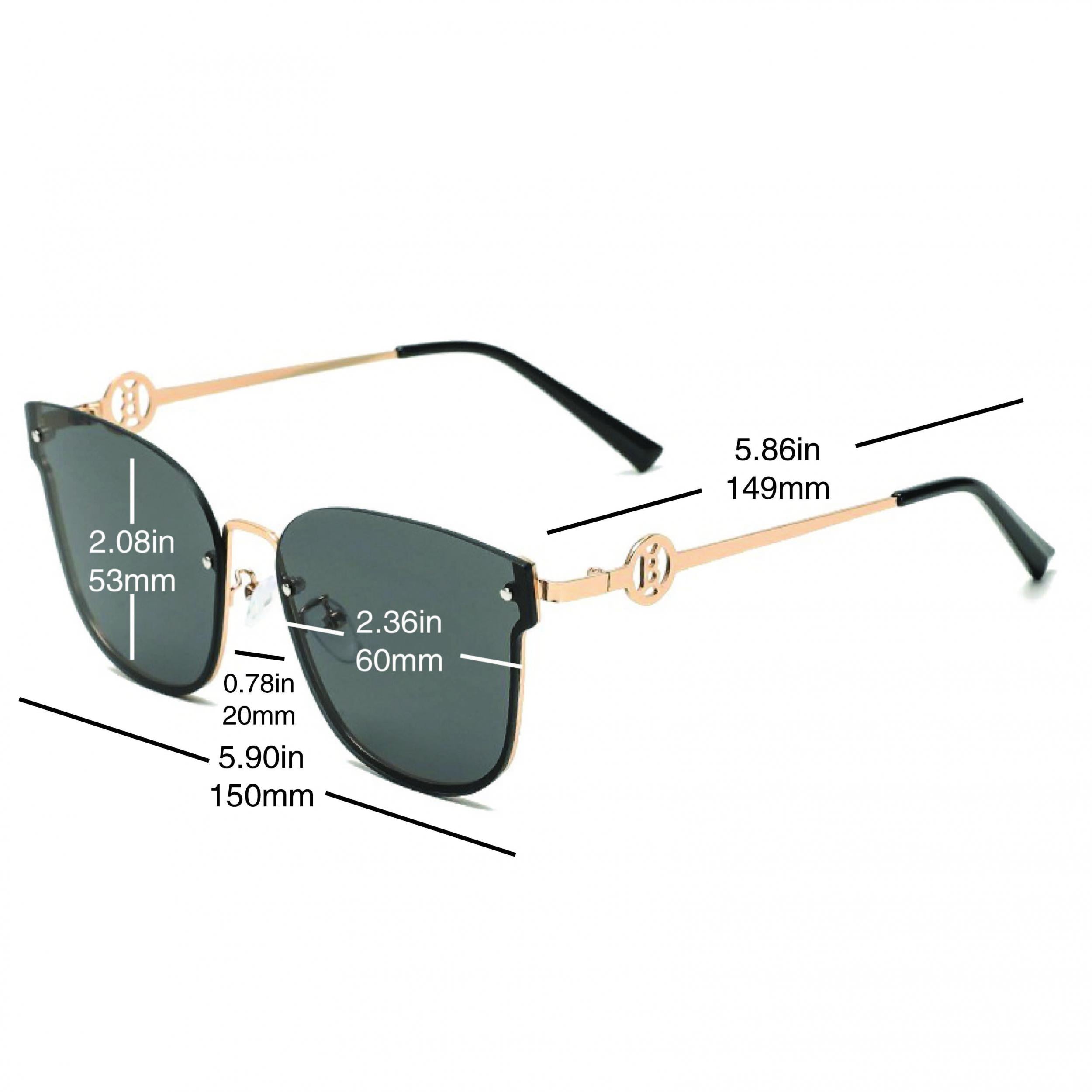 Semi Rimless Sunglasses Gradient Metal Glasses UV400