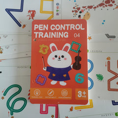 Red Erasable Writing Practice Book for Kids with Math Activities