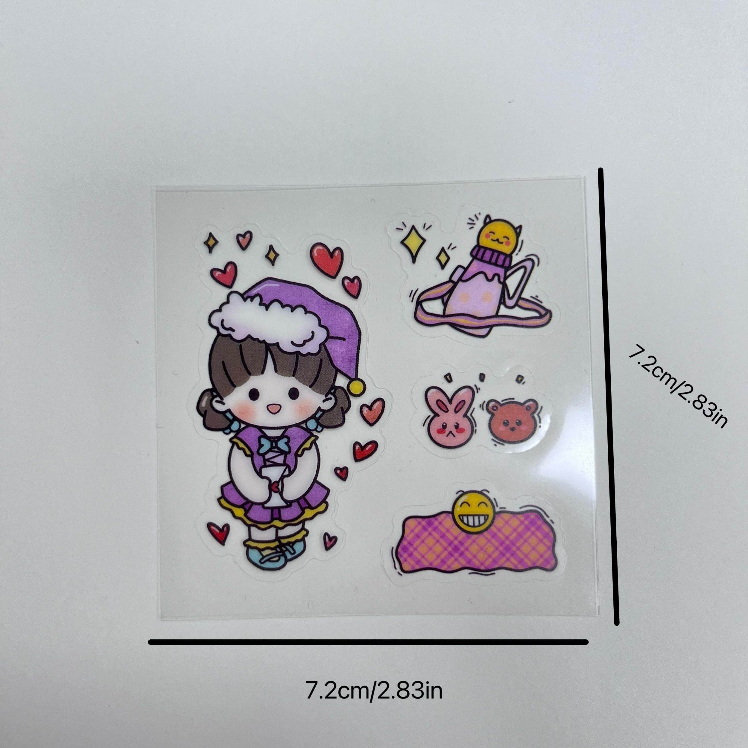 Sweetheart Girl Luggage Stickers For Journal Books Waterproof Notebook Material