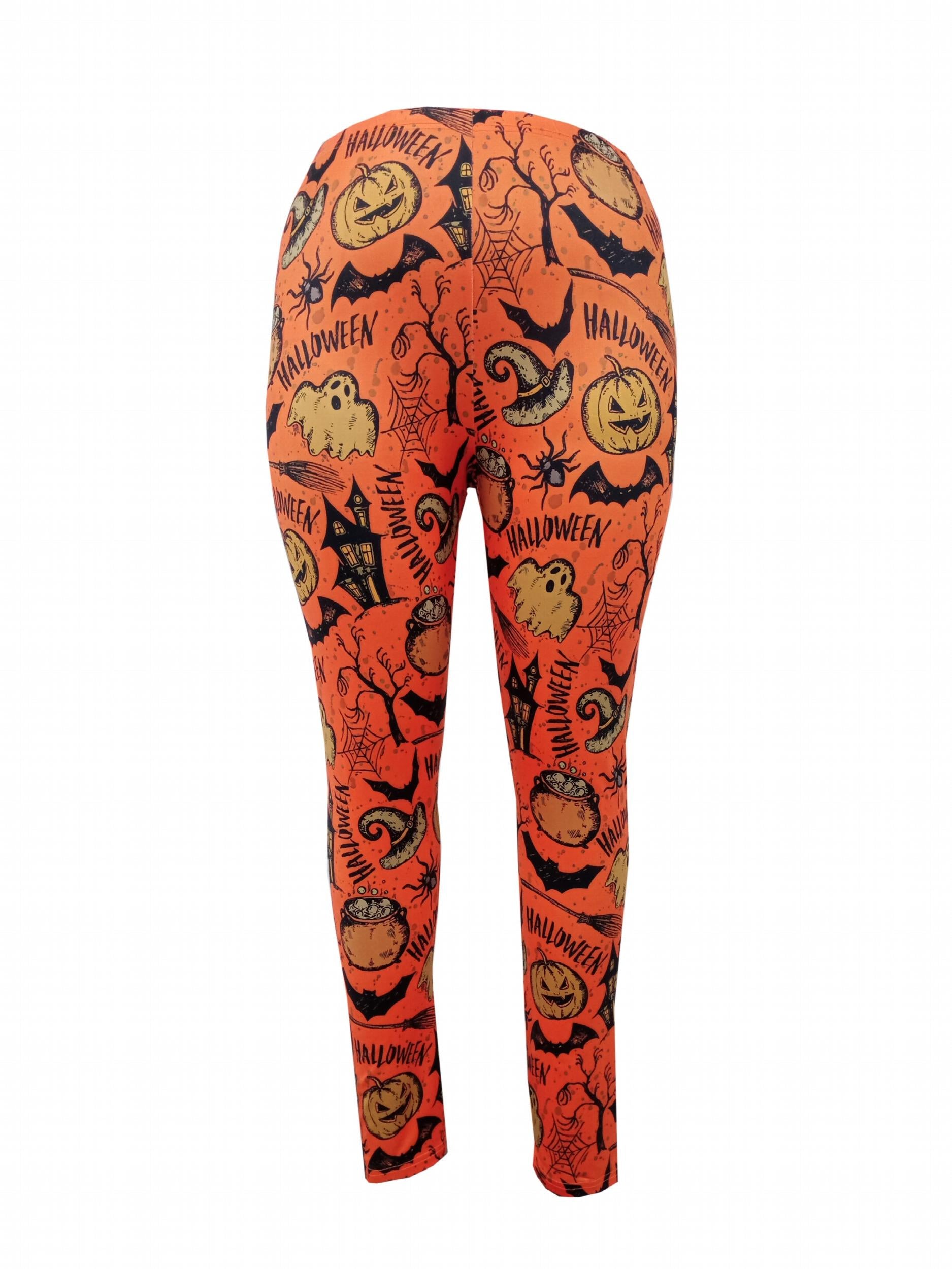  Halloween Pants Women's Plus Print Skinny Trousers