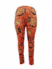  Halloween Pants Women's Plus Print Skinny Trousers