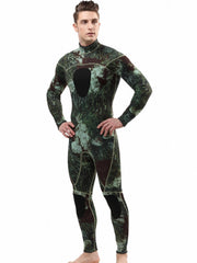 3mm Men's Skinny Fit Diving Suit Camouflage Long Sleeve Sun Protection