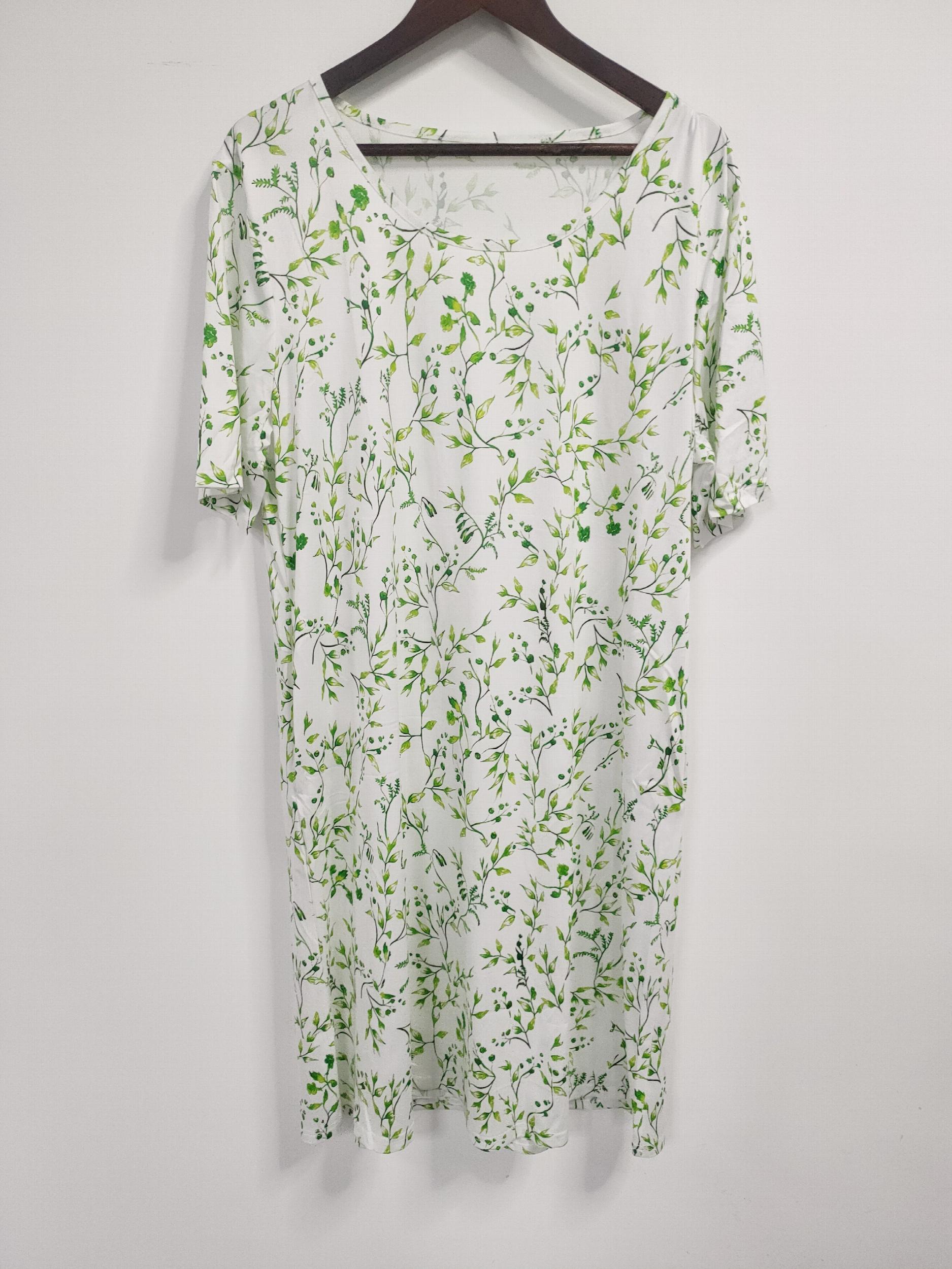 Floral Print Short Sleeve Smock Dress With Pockets