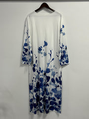  Boho Dress Tie Dye Floral Print Maxi Dress