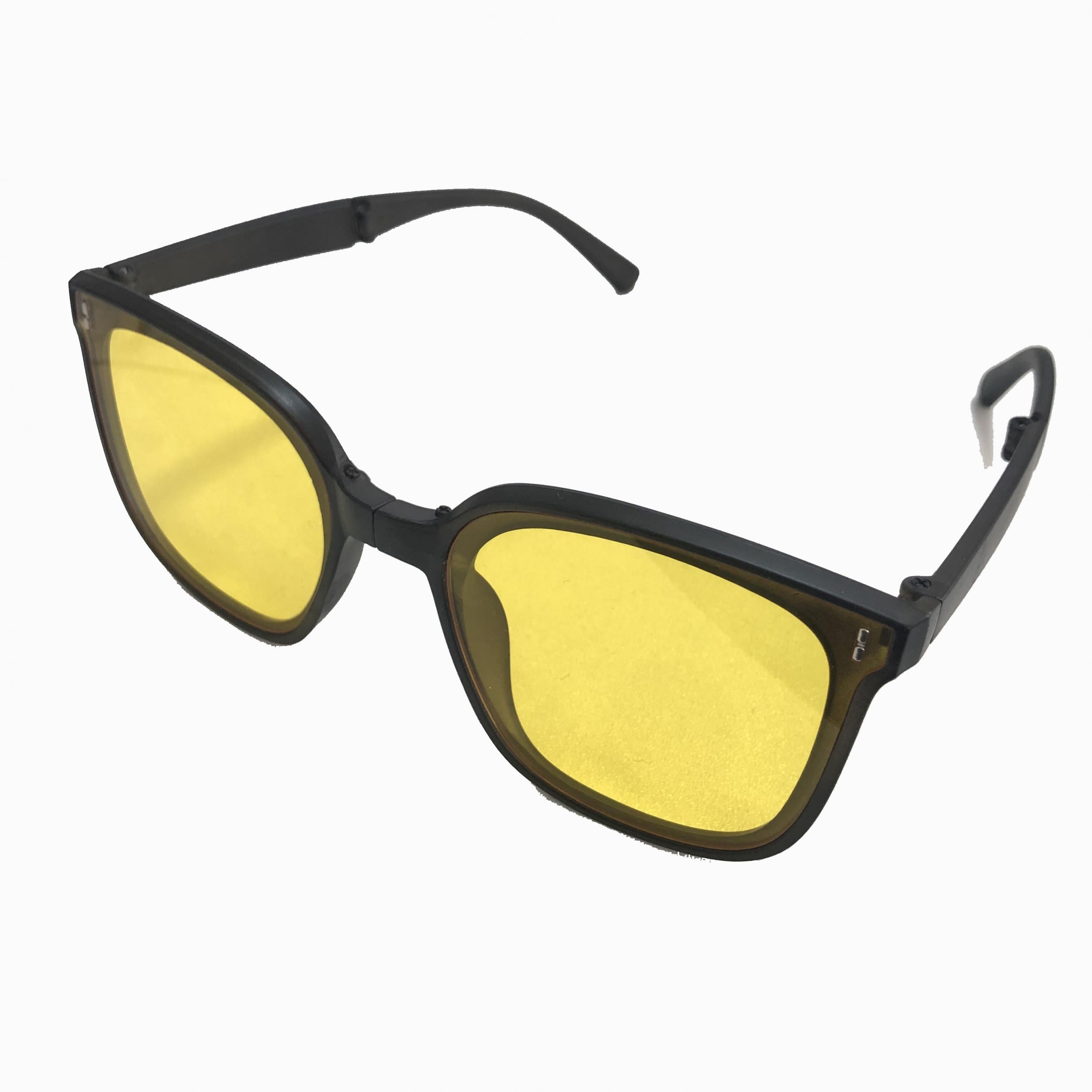Square Frame Foldable Sunglasses Solid Glasses Rivet Decor UV400