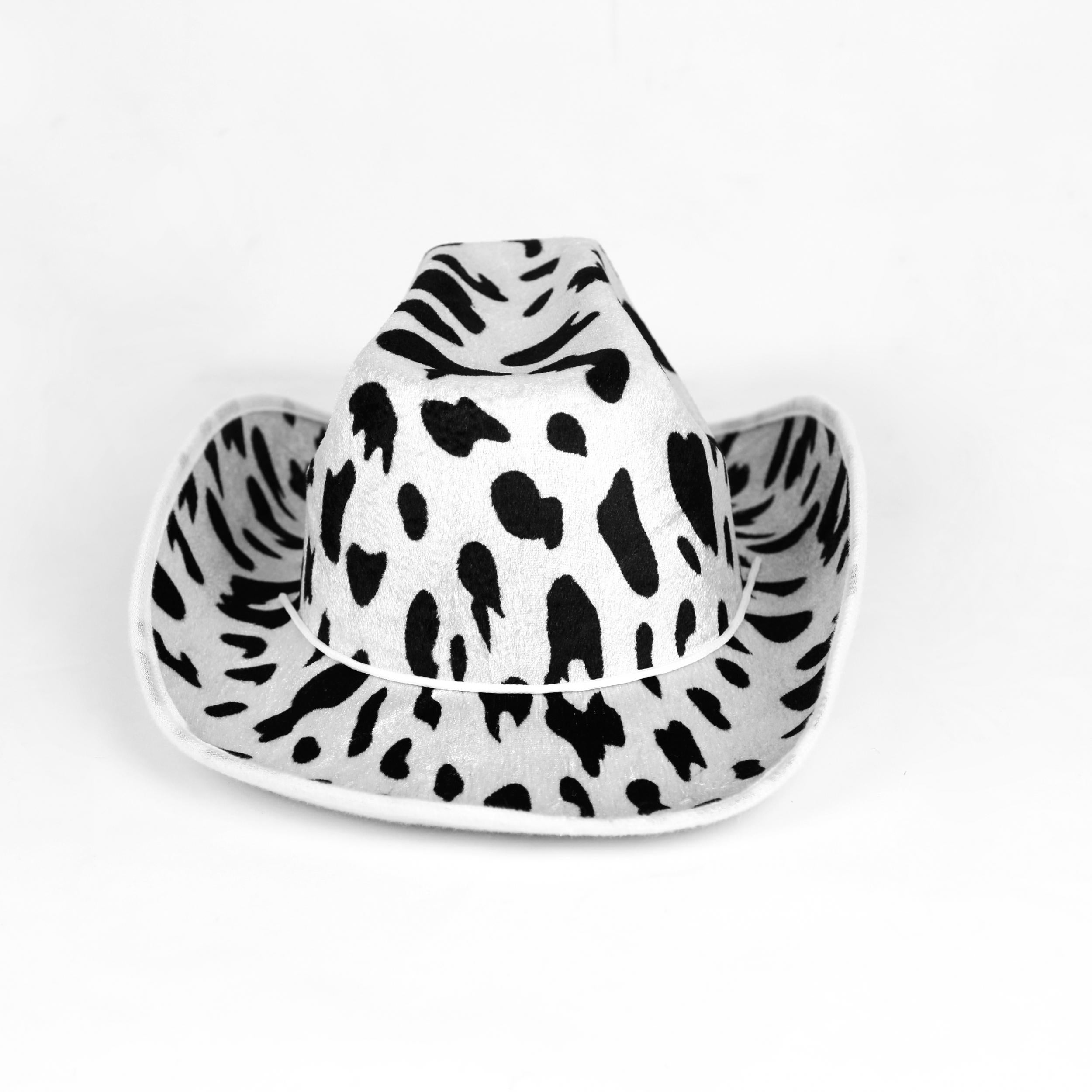 Leopard Print Cowboy Hat & Jazz Fedora Cap Western Cowgirl Hats Men Women