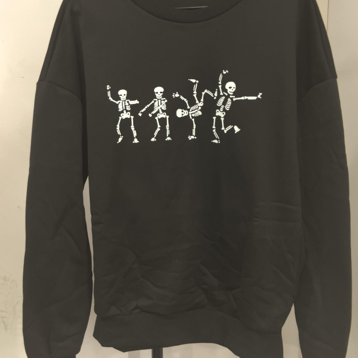 Skull Print Sweatshirt Long Sleeve Casual Crew Neck Women's Clothing