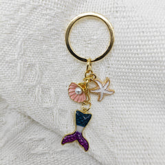 Mermaid Keychain Enamel Fish Tail Keychain Pendant
