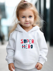 Sport Hero Pattern Long Sleeve Hooded Sweatshirt Girls Comfy Hoodies Pullover