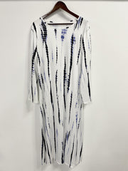  Tie Dye Striped Print Long Sleeve Casual Dress