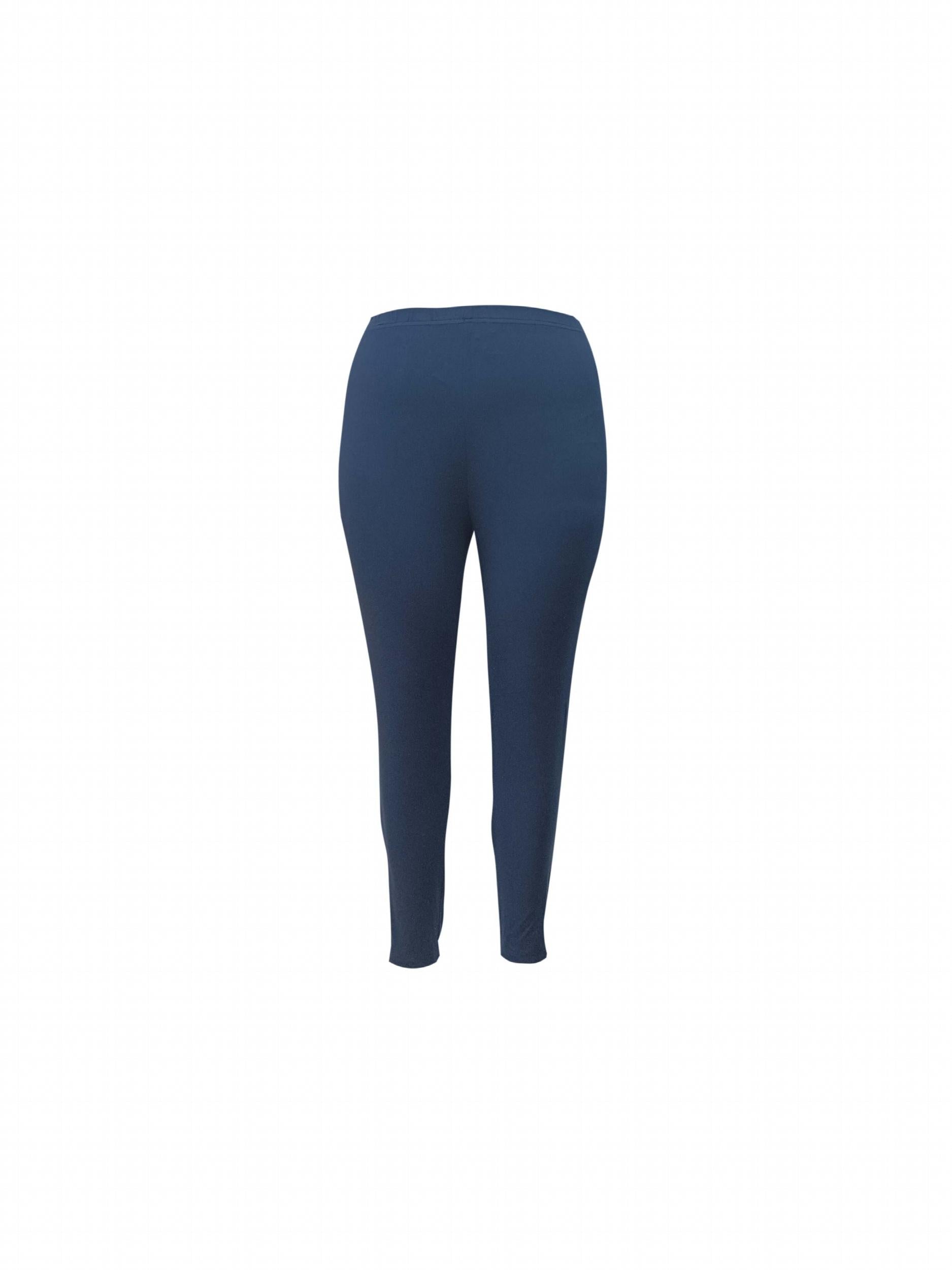  High Rise Skinny Trousers Button Decor