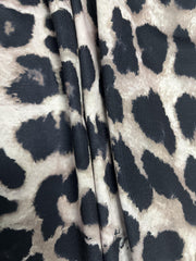  Leopard Print High Rise Wide Leg Trousers