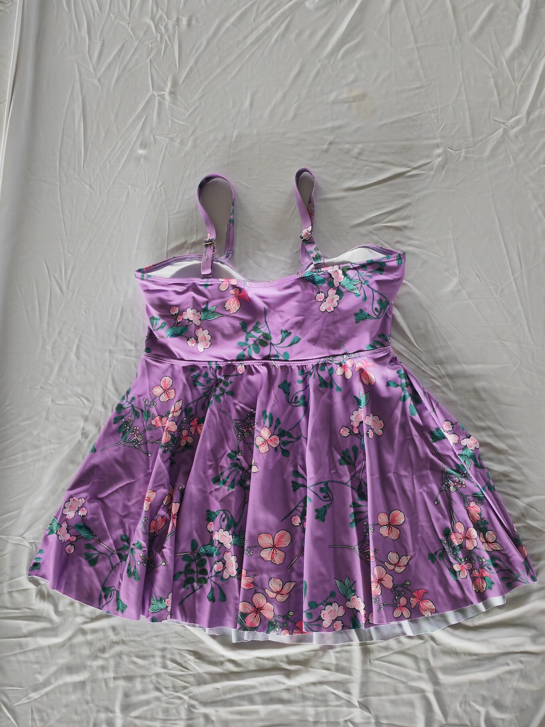  Floral Print Ruched Swimsuit Set