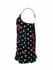  Rose & Polka Dot Print Cami Sleep Dress