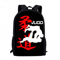 Kids Backpack AIKIDO JUDO Pattern School Book Bag