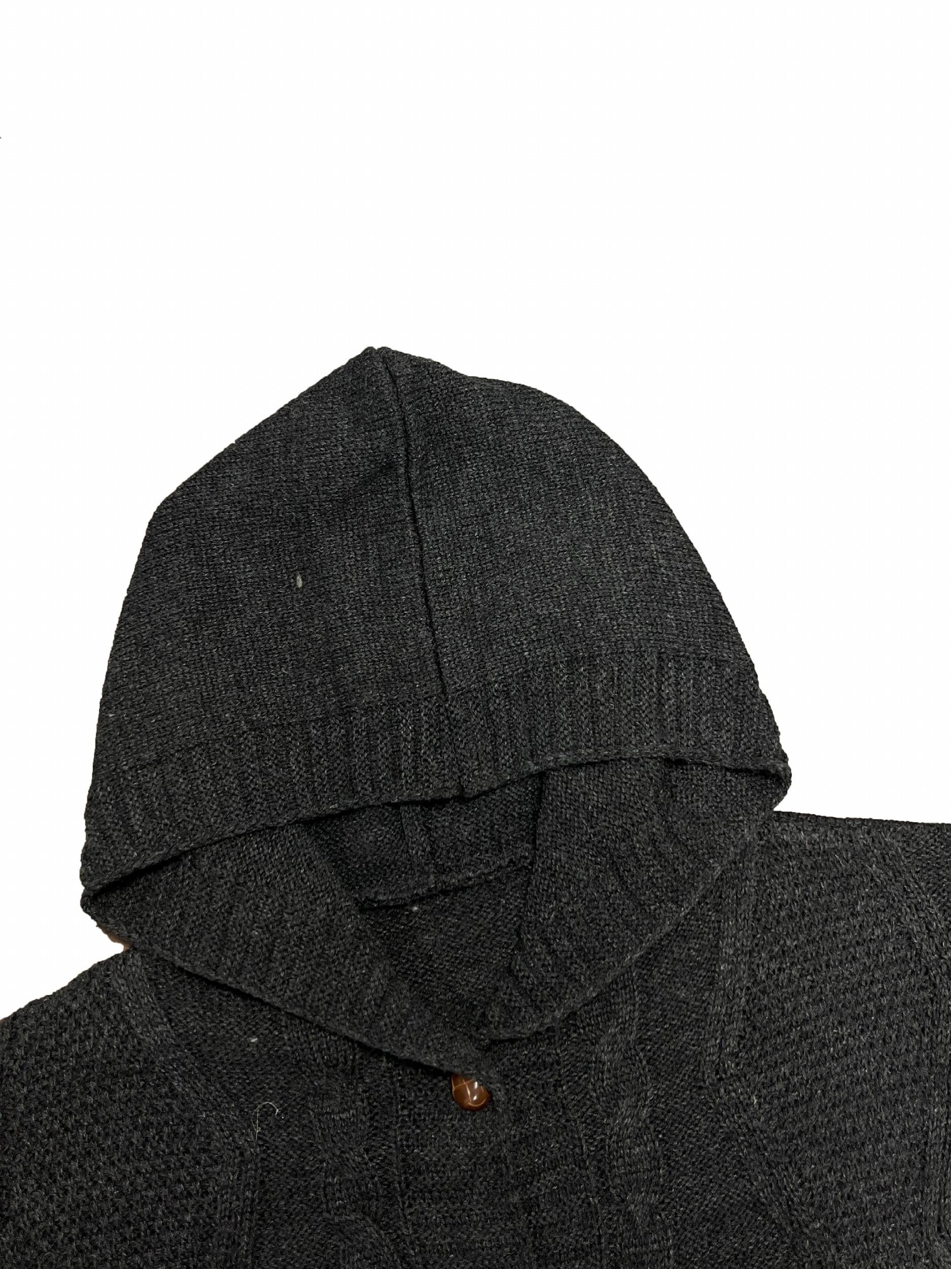  Cable Button Up Hooded Jumper