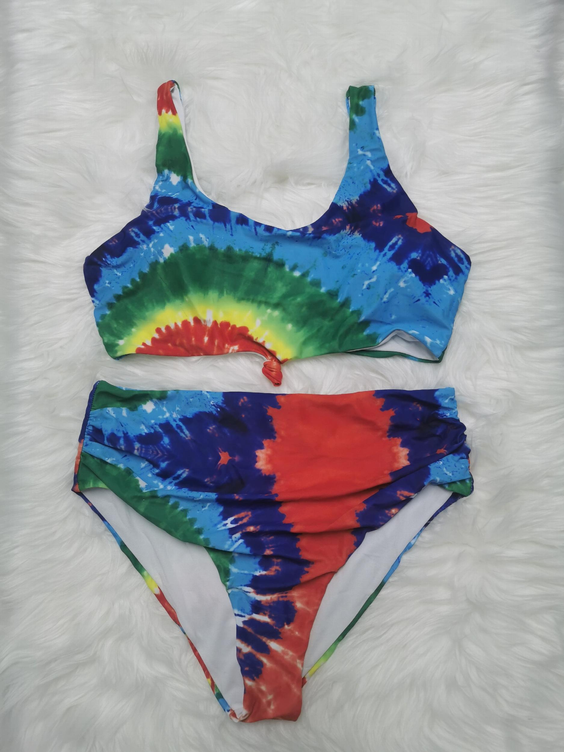  Tie Dye Tank Top & Panty Swimsuit Set