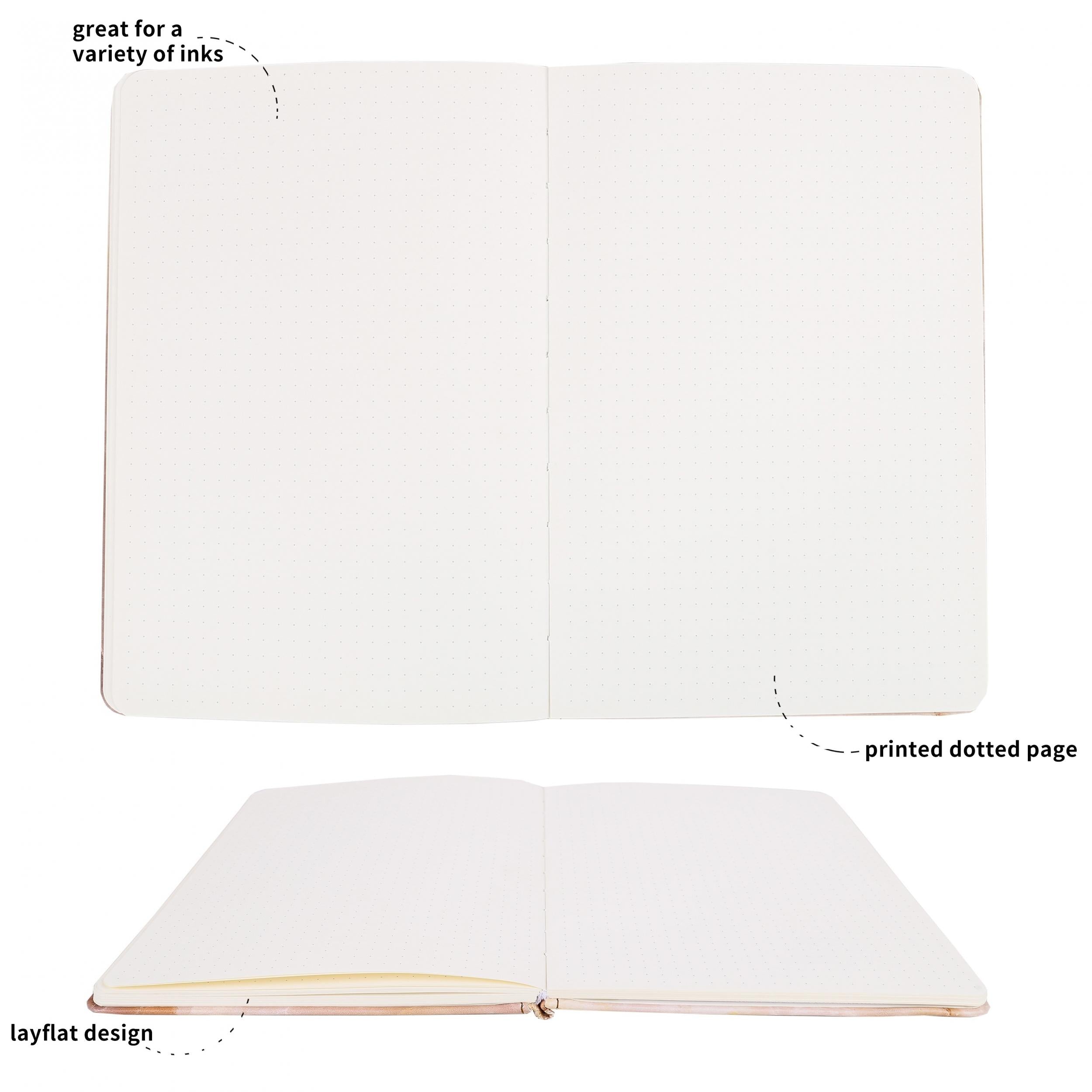 Dotted Journal A5 Hardcover Notebook 160 Ruled Pages Inner Pocket