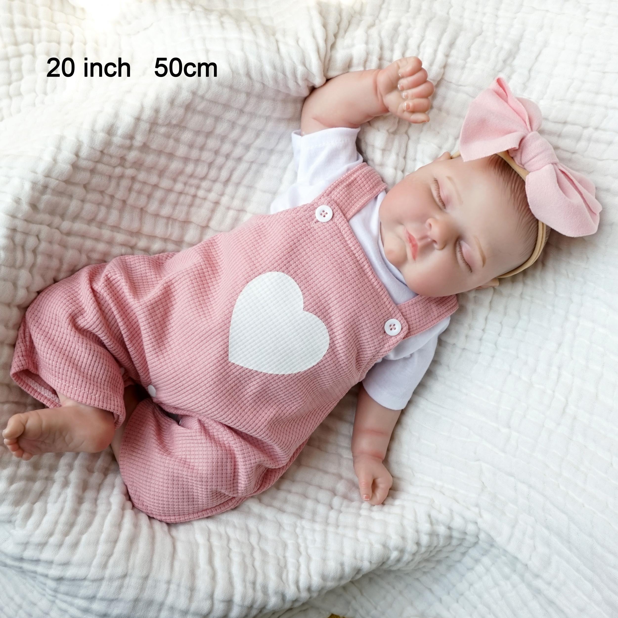20 Inch Sleeping Reborn Baby Doll - Vinyl Newborn Girl Doll