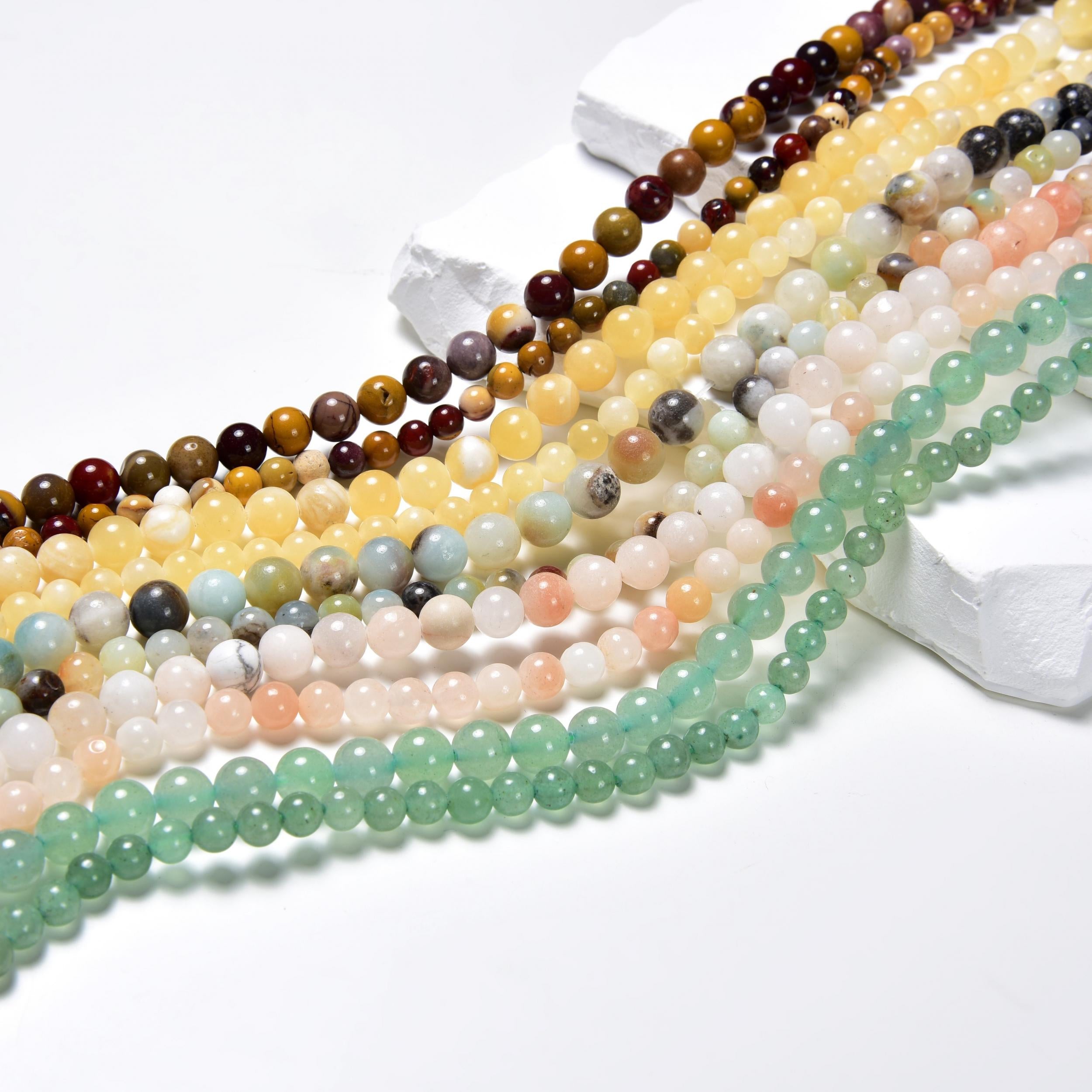 8mm Natural Crystal Long Chain Loose Beads Semi-finished Jewelry